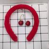 Diadema de felpa simple y linda para mujer otoño e invierno lavado de cara maquillaje Red de celebridades diadema para presionar el cabello diadema alta para la parte superior del cráneo moño para el cabello horquilla tocado
