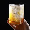 Vaso de Burbujas Doméstico Simple Vaso Cuadrado de Vidrio de Borosilicato Alto Vaso de una Sola Capa Vaso para Jugo Leche Vidrio Resistente a Altas Temperaturas