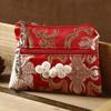 Artesanías con Características Chinas para Extranjeros Nanjing Yunjin Algodón de Doble Tiro Billetera Pequeña para Mujer Cartera Bordada