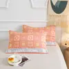 Par de Toallas de Almohada de Gasa de Seis Capas de Algodón Estilo Floral Pastoral para Cuatro Estaciones Universal para el Hogar Cambiante Toalla de Almohada Jacquard Venta al por Mayor