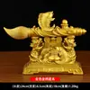 Adorno de Pluma de la Fortuna de Latón, Color Dorado, Símbolo de Éxito, Decoración de Oficina de Cobre