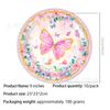 Bolsa de regalo con diseño de mariposas de Amazon para fiestas de cumpleaños, pancarta, bandera y globo decorativo.