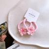 Primavera y Verano Nuevo Estilo Rosa para Niños Flor de Durazno Anillo para el Cabello Trenza de Niña Cuerda para la Cabeza Lindo Clip Lateral de Flor para Niña