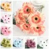 Gerbera Artificial Transfronteriza Flor Artificial Individual Decoración de Mesa Embellecimiento de Gabinete Arreglo Floral de Hotel Accesorios de Fotografía En Stock