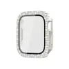 Fábrica Adequada para Apple Watchs9 Capa Protetora Apple 789 Diamante de Duas Fileiras Película de PC Temperado Capa de Relógio Integrada