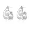 Pendientes Especiales de Forma Europeos y Americanos de Venta Caliente Transfronterizos para Mujer, Estilo Frío de Aleación, Pendientes Versátiles Dorados de Moda Simples