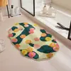 Alfombra de baño simple flocada, alfombra de cabecera de cachemir sintético, felpudo para el suelo del hogar, felpudo resistente a la suciedad para la entrada, felpudo para el recibidor del hogar