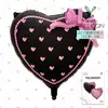 Mecrla Globos de Papel de Aluminio con Forma de Corazón y Lazo, Estilo Ins de Venta Caliente Transfronteriza, 22 pulgadas, para Decoración de Fiesta de Cumpleaños
