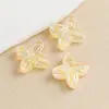 Heidi Yunwu Cadena para Teléfono Móvil Transparente de Cuatro Hojas con Cuentas Accesorios para Pulsera DIY Piezas Pequeñas Lote Suelto Abs