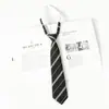 Corbata Jk Borgoña para Mujer, Estilo Japonés, Rayas, Fácil de Usar, para Fotos de Graduación, Toga de Licenciatura, Accesorio de Uniforme Escolar