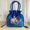 Bolsa de Mano de Tela, Bolso de Mano para Mujer, Bolso Pequeño, Estilo Retro, Bolso Bordado Hecho a Mano Versátil, Bolsa para Teléfono Móvil, Billetera para Monedas