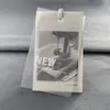 Etiqueta de ropa tarjeta pegamento flexible transparente papel especial listado LOGO ropa de mujer etiqueta personalizada diseño gratuito