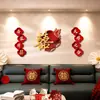 Conjunto de decoração de quarto de casamento para recém-casados, sala de estar de casamento, quarto, casa nova, guirlanda, parede de fundo do sofá, decorações de personagens felizes