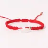 Pulseira de Casal Fivela da Paz Pulseira Simples de Corda Vermelha Trançada para Namorada e Melhor Amiga Pulseira Ping an Tendência Nacional Fabricante Atacado