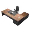 Mesa de Chefe Moderna Simples Mesa de Escritório Grande Mesa Executiva Mobiliário de Escritório Mesa e Cadeira para Gerente Supervisor Combinação Personalização por Amostra