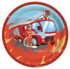 Mm051 Camión de Bomberos Fiesta de Bomberos Fiesta Festiva Banner 8 Personas Juego de 4 Piezas Plato de Papel Vaso de Papel