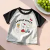 Camiseta Manga Curta para Meninas 2026 Verão Novo Estilo Moda Estampa de Desenho Animado Top Doce para Bebês Meninas Verão Fino Estilo Tendência