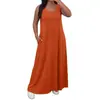 Vestido Casual de Moda Suelto Sin Mangas de Color Sólido Transfronterizo Europeo y Americano Tik Tok Verano 2026