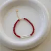 Colar de pérolas de água doce em formato especial, pequeno, prateado, barroco, elegante, popular na Internet, simples, Via Láctea, corrente de clavícula de prata quebrada
