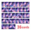 Tarjetas de Citas Inspiradoras con Paisajes de Cielo Estrellado Set de 36 Piezas Tarjetas de Decoración de Pared Estilo Ins Materiales para Journaling Tarjetas Motivacionales