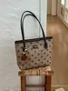 Bolsa de mano tipo tote de lunares transfronteriza de gran capacidad para mujer, nuevo estilo de verano, bolso de mano de lino versátil y relajado, bolso de hombro y para llevar debajo del brazo