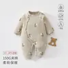 Ropa de Algodón para Bebés de 150g para Otoño e Invierno, Pelele Cálido y Engrosado para Recién Nacidos, Mono Acolchado para Exteriores para Niños