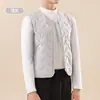 Colete de Lã Masculino Outono e Inverno Yu Zhaolin Colete Externo Espesso com Pelúcia Feminino Colete Térmico à Prova de Vento Colete Pão Masculino