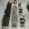 Mesas e Cadeiras de Café Estilo Industrial, Cadeiras de Aço Inoxidável, Assentos em Booth Duplo, Restaurante de Fast Food, Mesas para Loja de Chá com Leite, Mesas e Cadeiras para Refeições Casuais