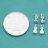 Colgante Sólido Pequeño Bolsa de la Suerte Plata de Ley S925 Pulsera Retro China Pulsera Accesorios de Plata DIY Material