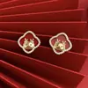 Pendientes de Turmalina en Grava de Piedra Natural para Mujer, Mini, Compactos, Sencillos, Versátiles, Modernos, Exquisitos, Dulces y Elegantes