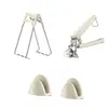 Juego de tres pinzas para platos anti-quemaduras al por mayor para uso en la cocina, pinza de plato de silicona anti-quemaduras antideslizante para sostener platos al vapor, pinza para cuencos de silicona