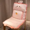Cojín para silla con soporte lumbar, respaldo integrado, adecuado para uso en invierno, para largas horas sentado en la oficina y para sillas de dormitorio estudiantil