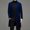 Abrigo de lana de longitud media para hombre, abrigo de color liso moderno para uso diario en primavera y otoño, disponible en varios colores y tallas, estilo ligero para hombres jóvenes