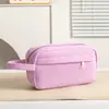 Nueva Bolsa de Maquillaje Portátil de Gran Capacidad, Bolsa de Almacenamiento Portátil de Pana, Bolsa de Joyería Moderna y Sencilla, Neceser Multiusos