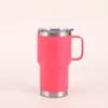 Comercio exterior taza de coche de 20 oz/30 oz acero inoxidable taza aislada de gran capacidad taza de coche portátil para exteriores con asa taza para hielo