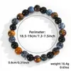 Venta al por mayor de fábrica de pulseras de cristal, pulseras vintage de ónix negro natural y ojo de tigre, pulseras de cuentas y pulseras de cristal transfronterizas europeas y americanas