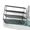 Estante multicapa para preparación de alimentos para restaurantes, estante de almacenamiento para platos y utensilios, solución de almacenamiento para encimeras de restaurante