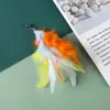 Atacado do Fabricante Cabeça de Reposição de Pena para Gato Brinquedo de Vara para Gato Interativo Alívio do Tédio Cabeça de Reposição de Pena Colorida Descartável