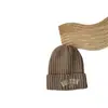 Gorro para Niños Estilo Coreano Ins Letras Bordadas para Niños y Niñas Gorro de Lana Tejida Piel de Melón Cálido Pullover Gorro para Bebé