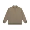Ropa de Hombre Shanggu Nueva Colección Primavera y Otoño Estilo Japonés Color Sólido Texturizada Camiseta de Manga Larga para Hombre Estilo Americano Camisa Polo de Media Cremallera