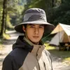 Sombrero de Sol de Verano con Cordón para Exteriores para Hombres y Mujeres, Senderismo, Montañismo, Camping, Sombrero de Pescador, Sombrero Anti-UV para Pesca en Exteriores