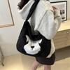 2024 nuevo bolso tote de chaqueta acolchada de algodón, felpa, gran capacidad, para niña, lindo, bolso tote de dibujos animados