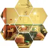 Fábrica de acrílico espelho estéreo adesivos de parede adesivos de espelho decorativos canto hexagonal