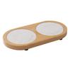 Posavasos Combinado de Madera y Tierra de Diatomeas Transfronterizo Almohadilla de Secado Rápido para Encimera de Baño Bandeja Absorbente Escurridor Soporte para Jabón de Secado Rápido