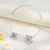 Gargantilla de Metal con Flor Europea y Americana Transfronteriza Moda Temperamento Estilo Minimalista Collar Nicho Versátil Joyería de Gama Alta Venta al por Mayor