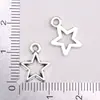 Colgante de Estrella de Aleación Bronce Antiguo Plata Antigua Estrella de Ángel Estrella Hueca Estrella de Encaje Accesorios para Joyería DIY