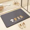 Alfombrilla de Piso para Baño de Dibujos Animados Anime Estilo Nuevo Antisucios Antideslizante Felpudo de Baño Barro de Diatomeas Secado Rápido Absorbente