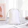 Bolsa de Franela Negra Joyería Franela Cordón Cubo Almacenamiento de Joyería Bolsa de Tela Pequeña Cubo de Tela de Terciopelo Personalizado