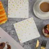 Guardanapo Quadrado de Papel com Estampa de Estrela Dourado Festa de Aniversário Restaurante de Luxo Toalha de Papel Descartável Especial