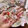 Novos Grampos de Cabelo de Animal Cartoon Fofos para Crianças, Presilhas Coloridas em Formato de Estrela para Meninas, Grampos para Franja, Grampos de Cabelo em uma Bolsa